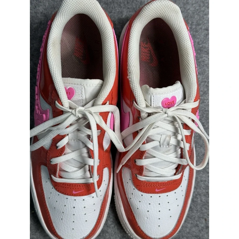 Nike‎ Air Force 1 Athletic Shoes Youth Size 6.5 Women's Size 8 Orange & Pink
